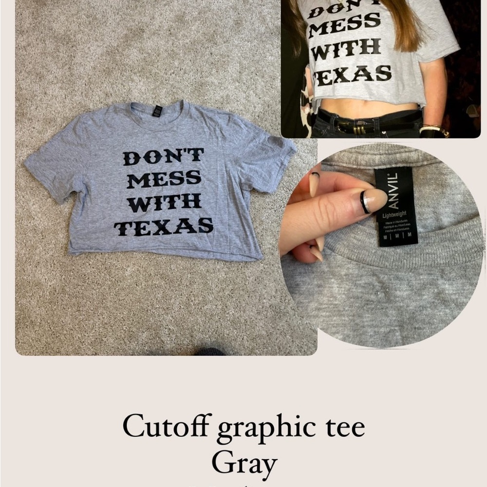 Anvil Gray 'Don't Mess with Texas' Tee